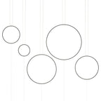 Ryker Luce Pendente Circolare in Metallo Minimalista