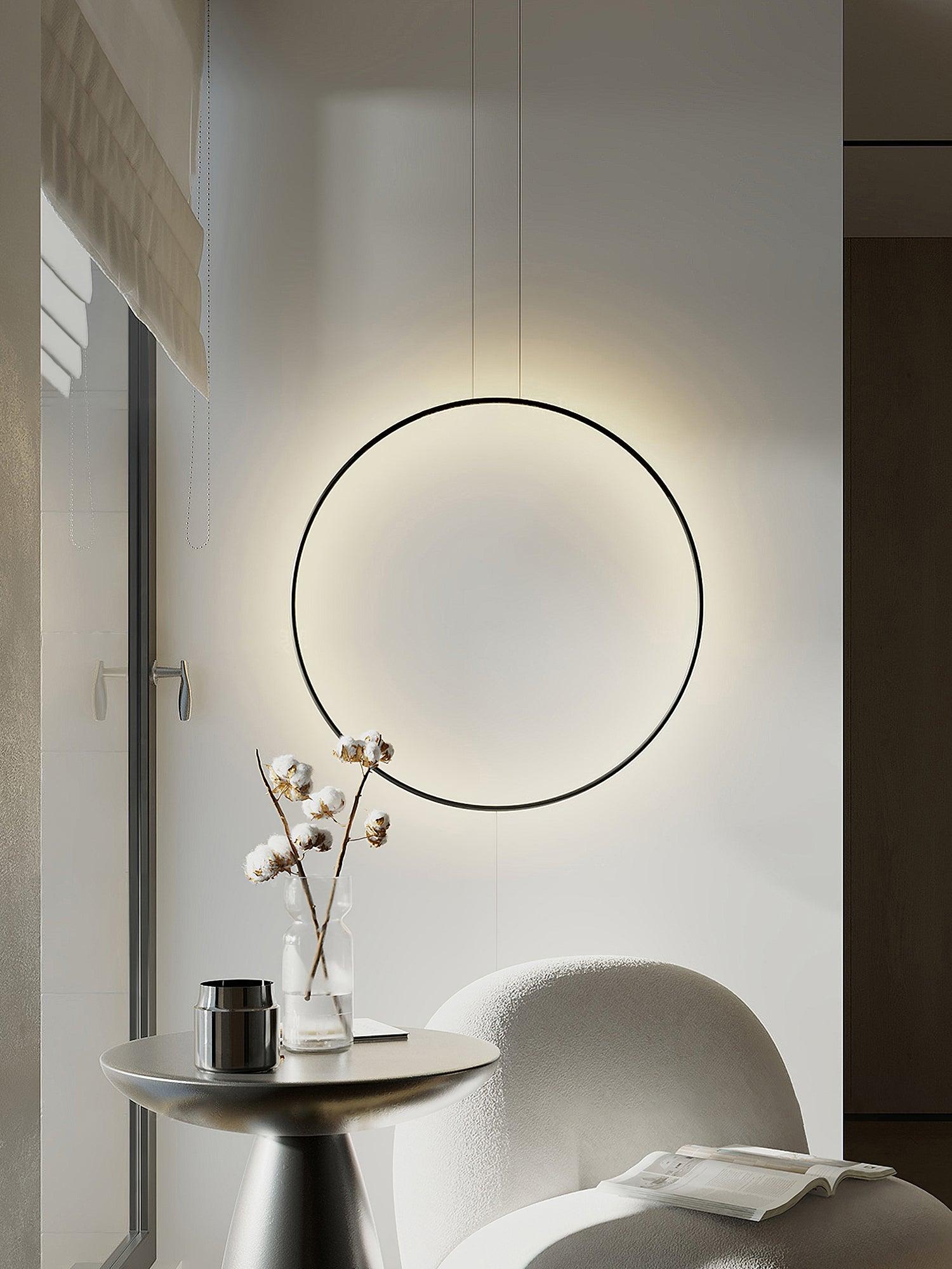 Ryker Luce Pendente Circolare in Metallo Minimalista