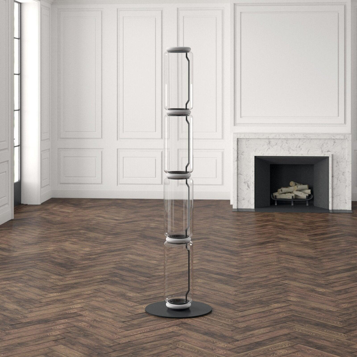 Lampada da Terra in Vetro di Bambù