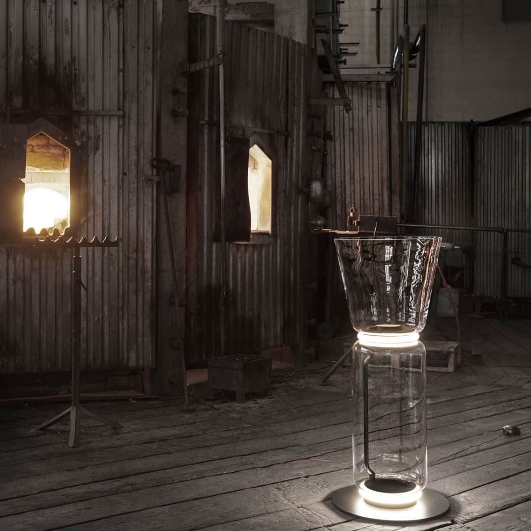 Lampada da Terra in Vetro di Bambù