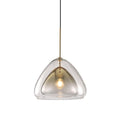 Lampada a sospensione Nolvero – Vetro – Trasparente/Oro – E27 – Design moderno