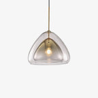 Lampada a sospensione Nolvero – Vetro – Trasparente/Oro – E27 – Design moderno