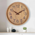 Orologio da Parete in Legno – Orologio in Legno Elegante dal Design Naturale per Ambienti Sereni ed Eleganti