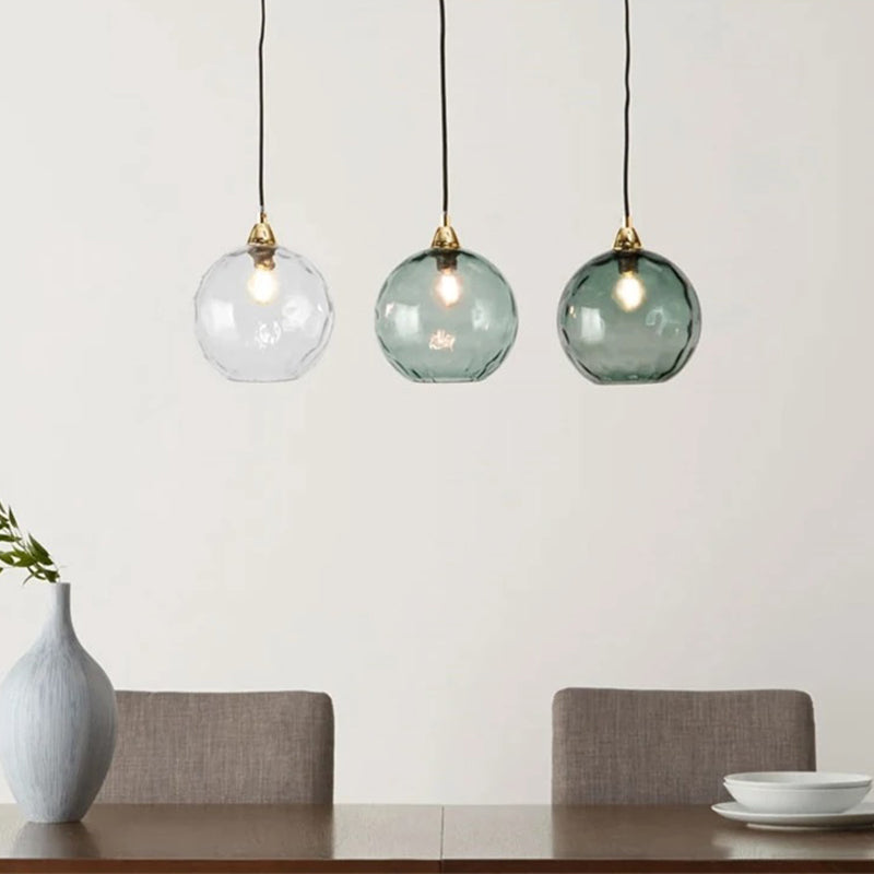 Lampade a sospensione in vetro effetto onda d'acqua