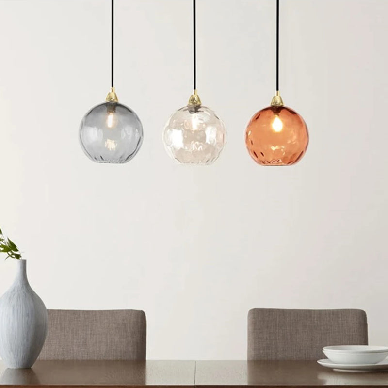 Lampade a sospensione in vetro effetto onda d'acqua