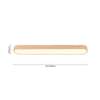 Nordico Plafoniera LED Ovale a 1 Luce con Accento in Legno