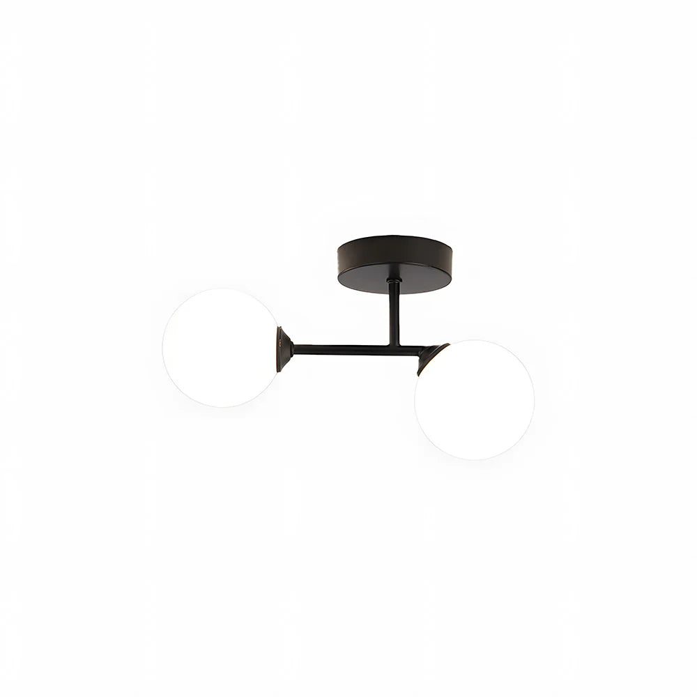 Moderna Lampada da Soffitto in Vetro a Doppia Testa Nordica