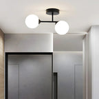 Moderna Lampada da Soffitto in Vetro a Doppia Testa Nordica