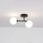 Moderna Lampada da Soffitto in Vetro a Doppia Testa Nordica