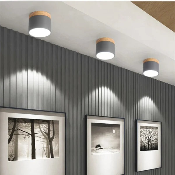Lampada da soffitto LED cilindrica semplice nordica