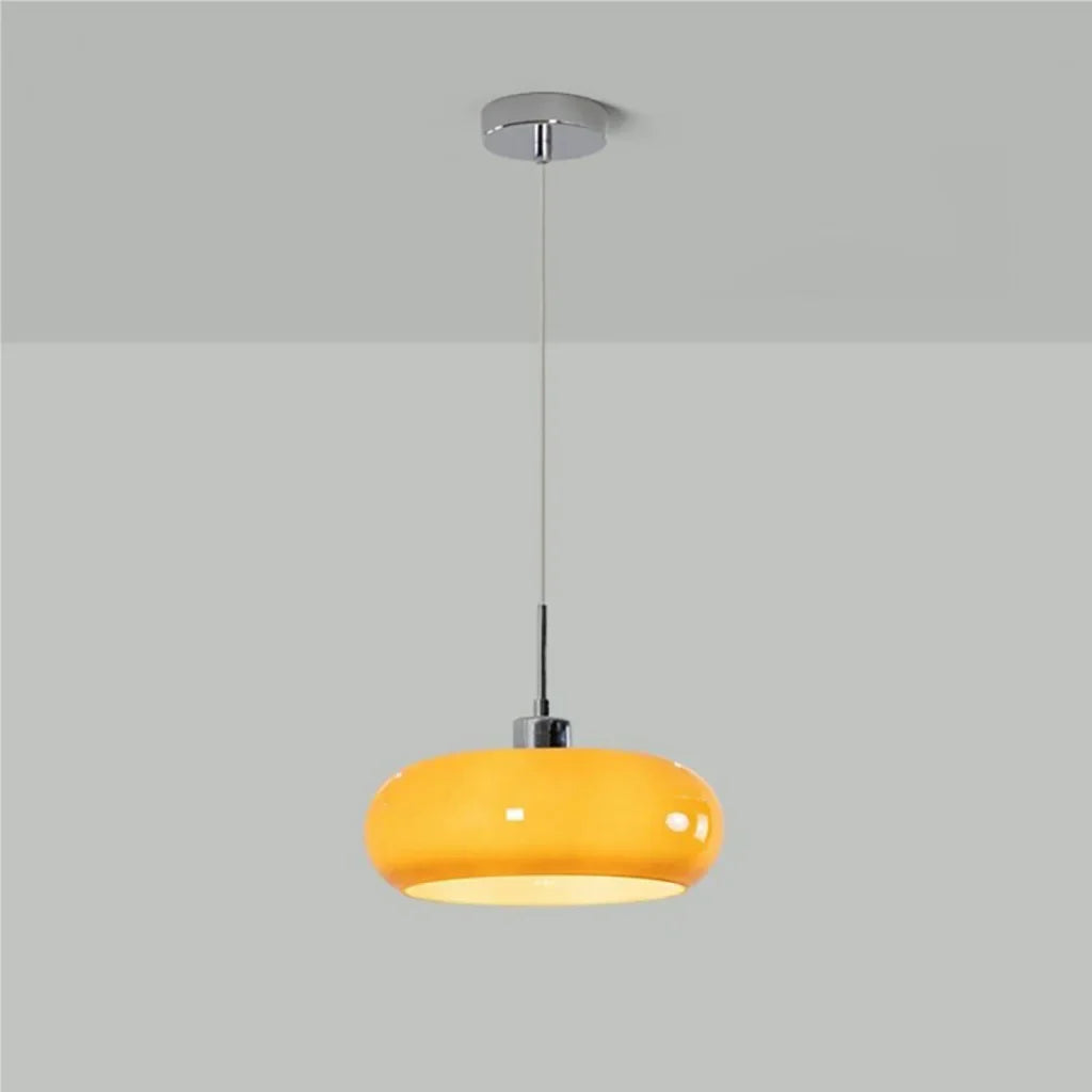 Aurevina | Lampada a sospensione in vetro Bauhaus con paralume in vetro soffiato