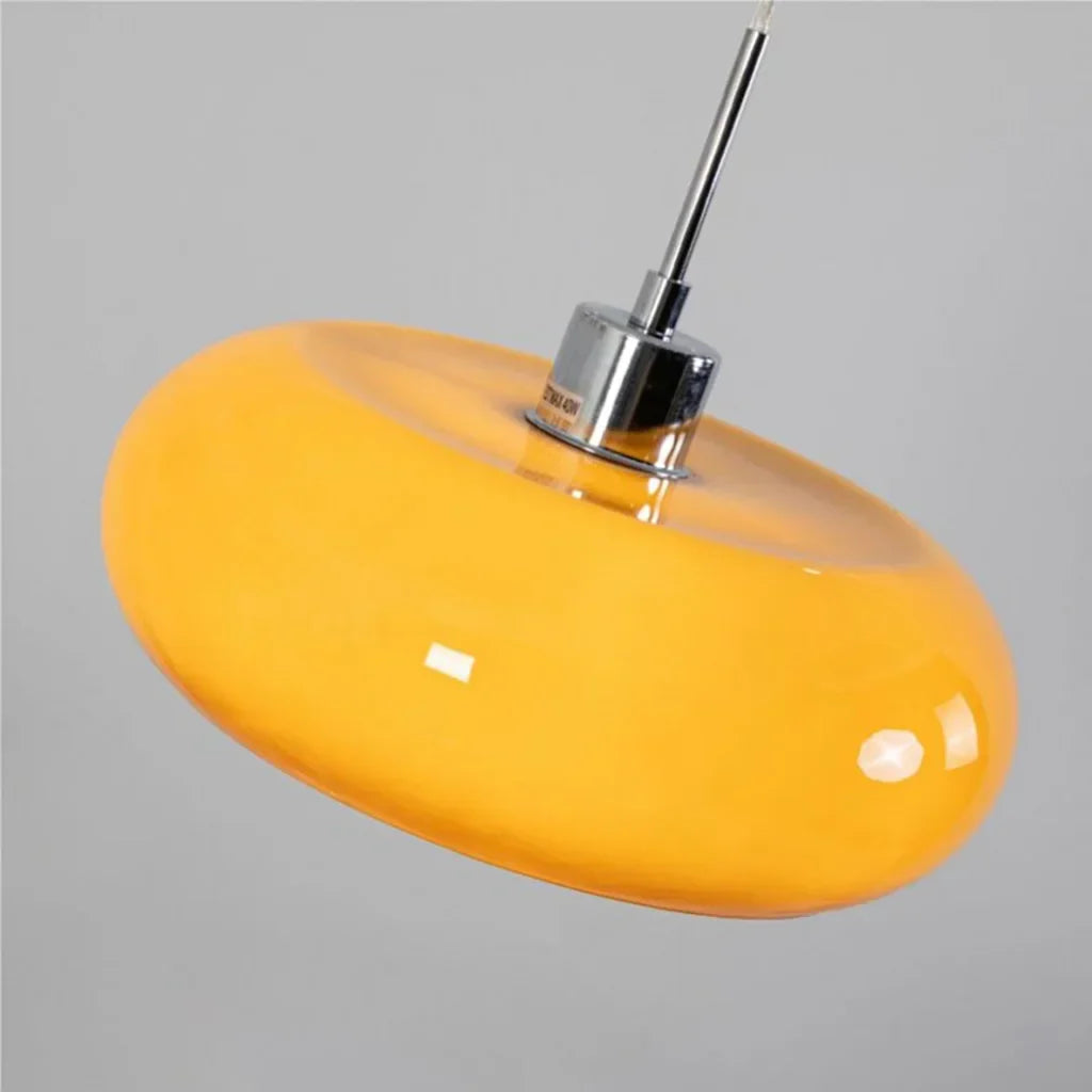 Aurevina | Lampada a sospensione in vetro Bauhaus con paralume in vetro soffiato