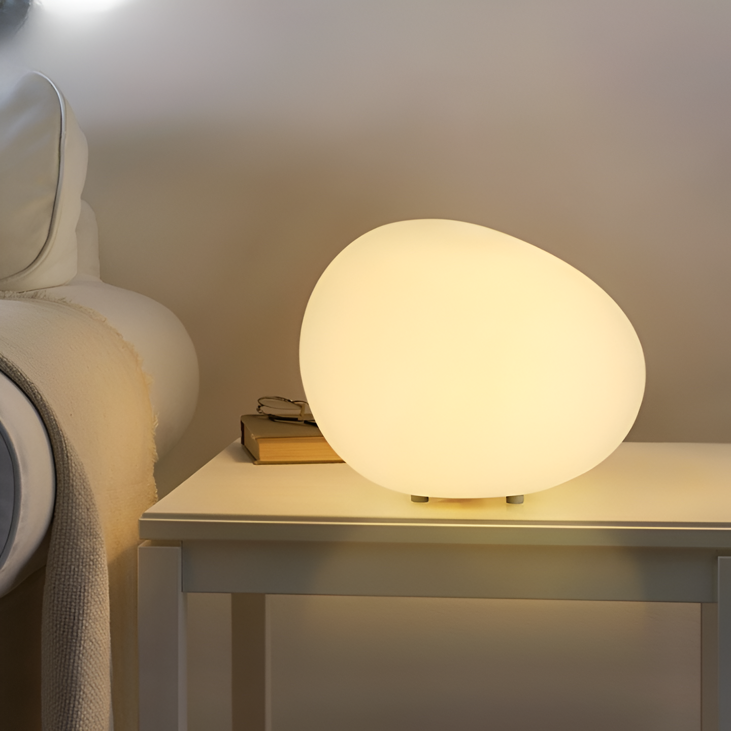 Lampada da Tavolo LED a Forma di Pietra Nordica 1 Luce