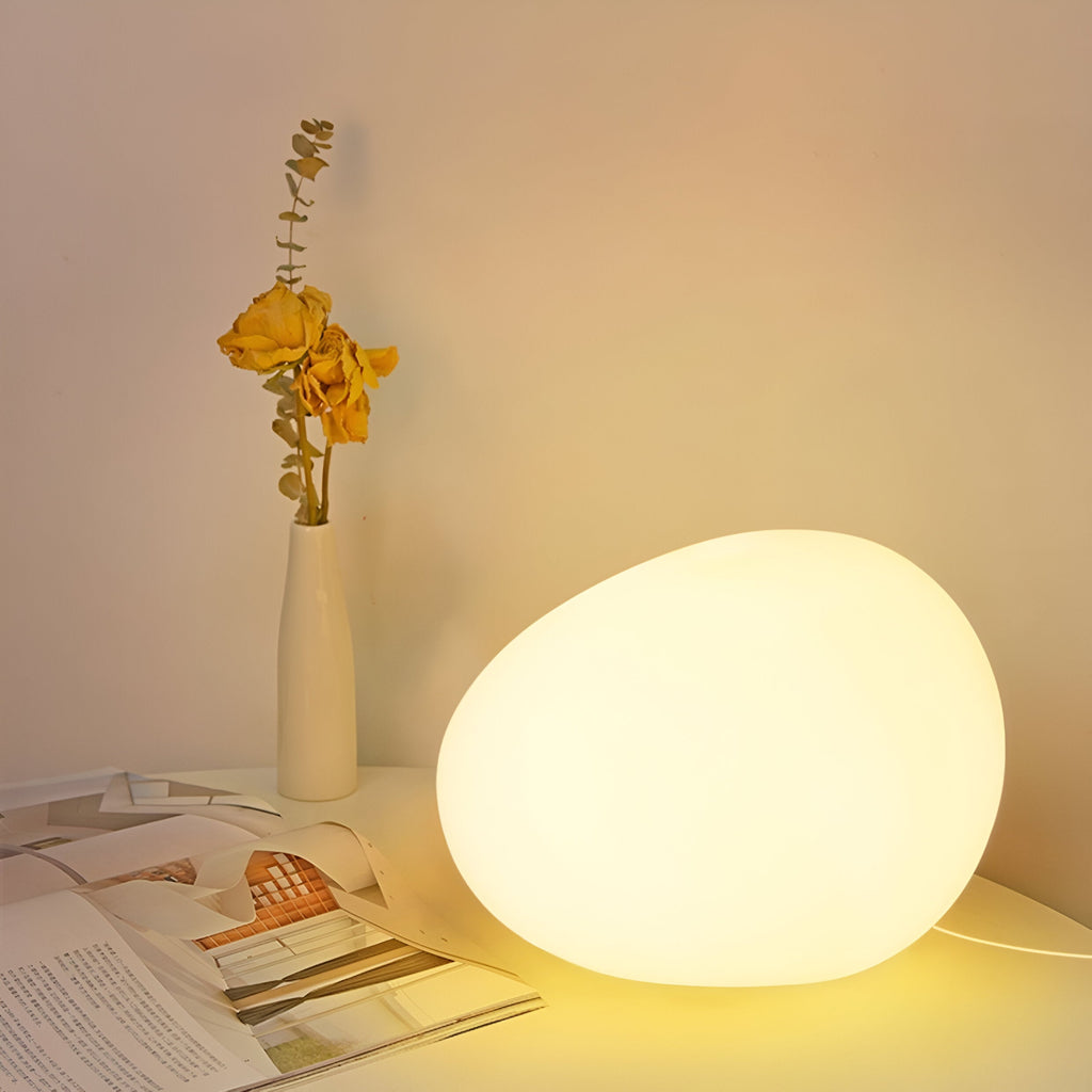 Lampada da Tavolo LED a Forma di Pietra Nordica 1 Luce