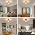 Moderna Lampada a Sospensione Globulare in Vetro Nordic Semplice