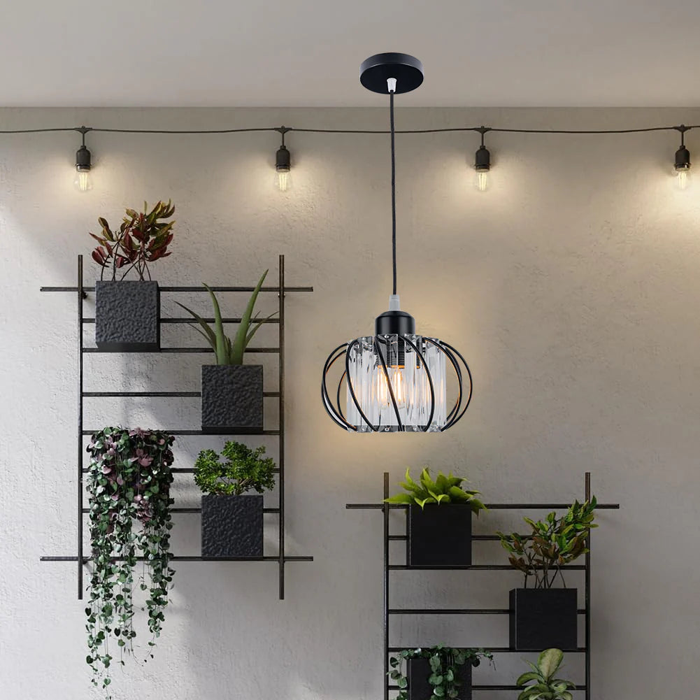 Moderna Lampada a Sospensione Globulare in Vetro Nordic Semplice