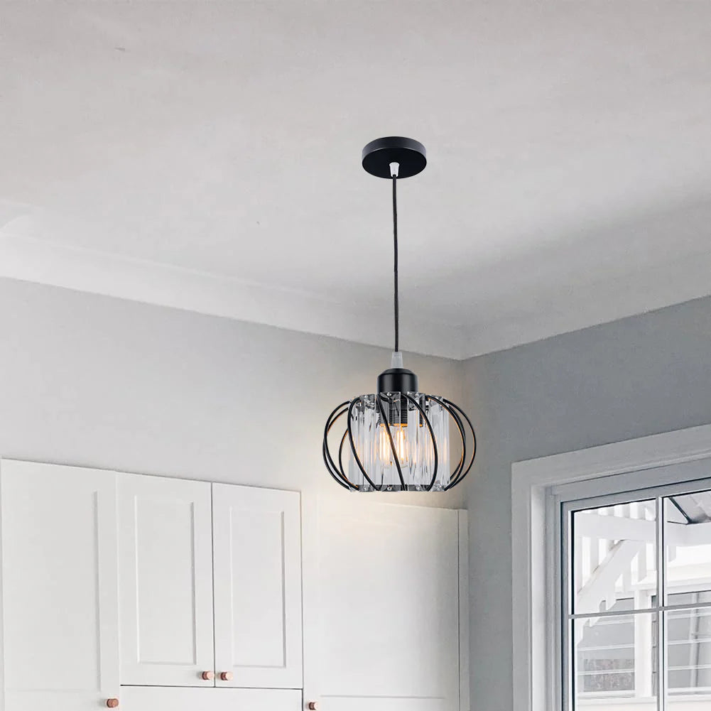 Moderna Lampada a Sospensione Globulare in Vetro Nordic Semplice