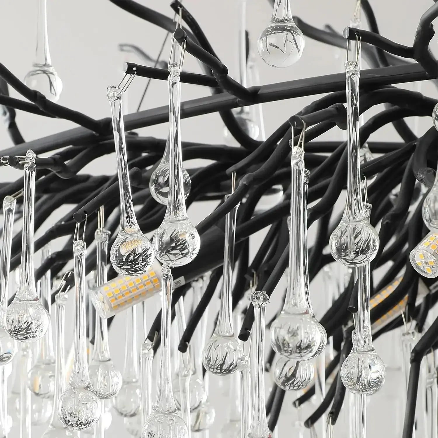 Lampadario a Goccia Nera Elegante