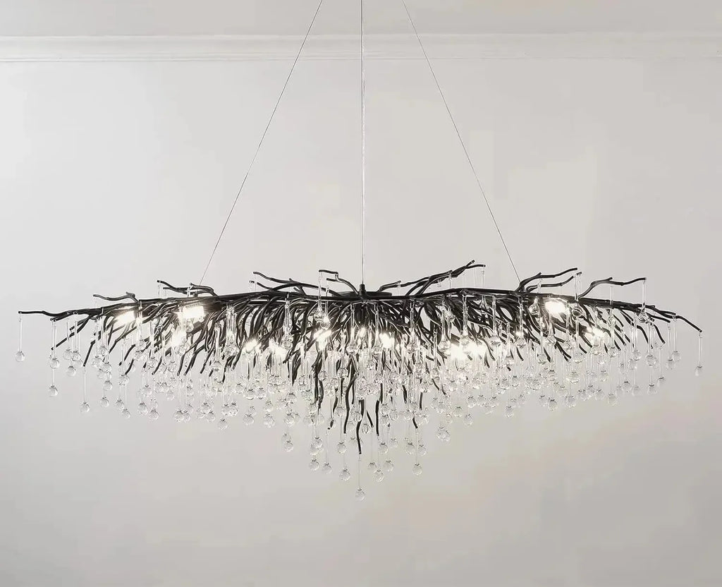 Lampadario a Goccia Nera Elegante