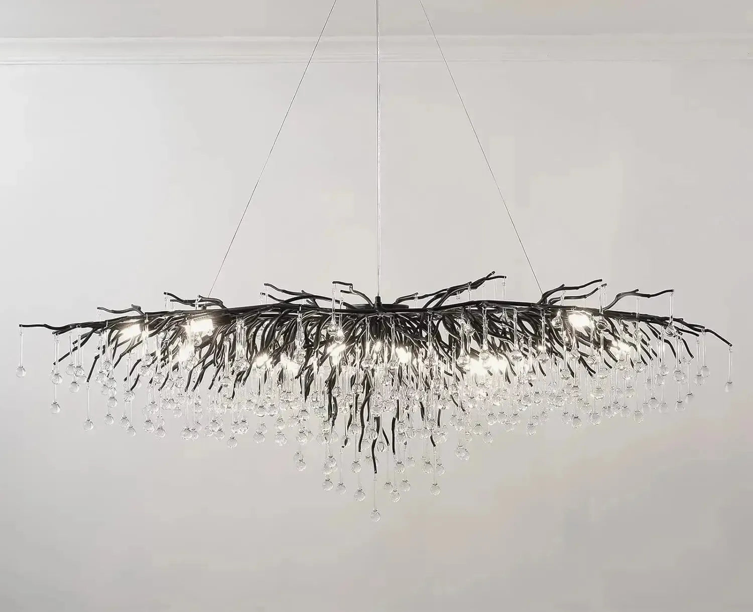 Lampadario a Goccia Nera Elegante