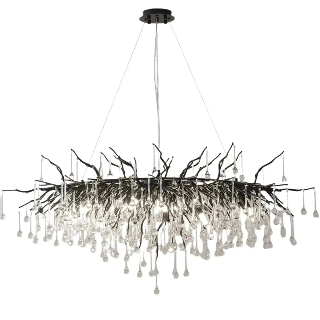 Lampadario a Goccia Nera Elegante