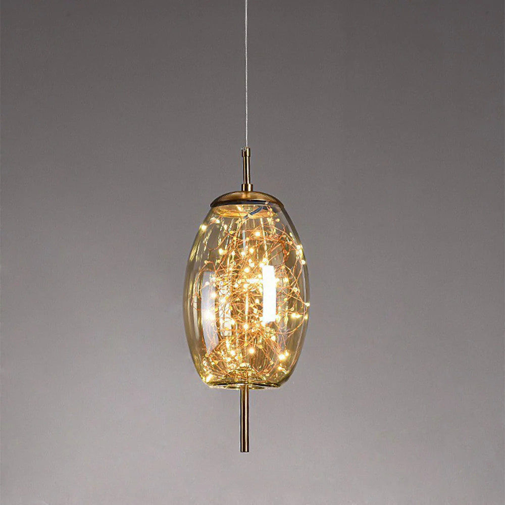 Moderno Sfavillante Lampadario in Vetro