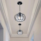 OCS - Lampada a Sospensione Nordic con Vetro Sferico – Design Nero