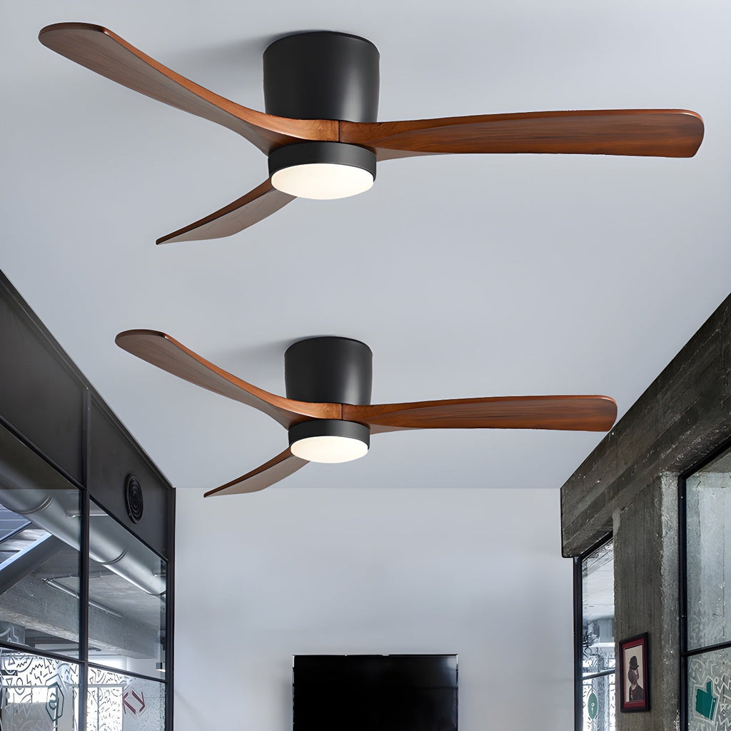 Ventilatore da soffitto in legno nordico