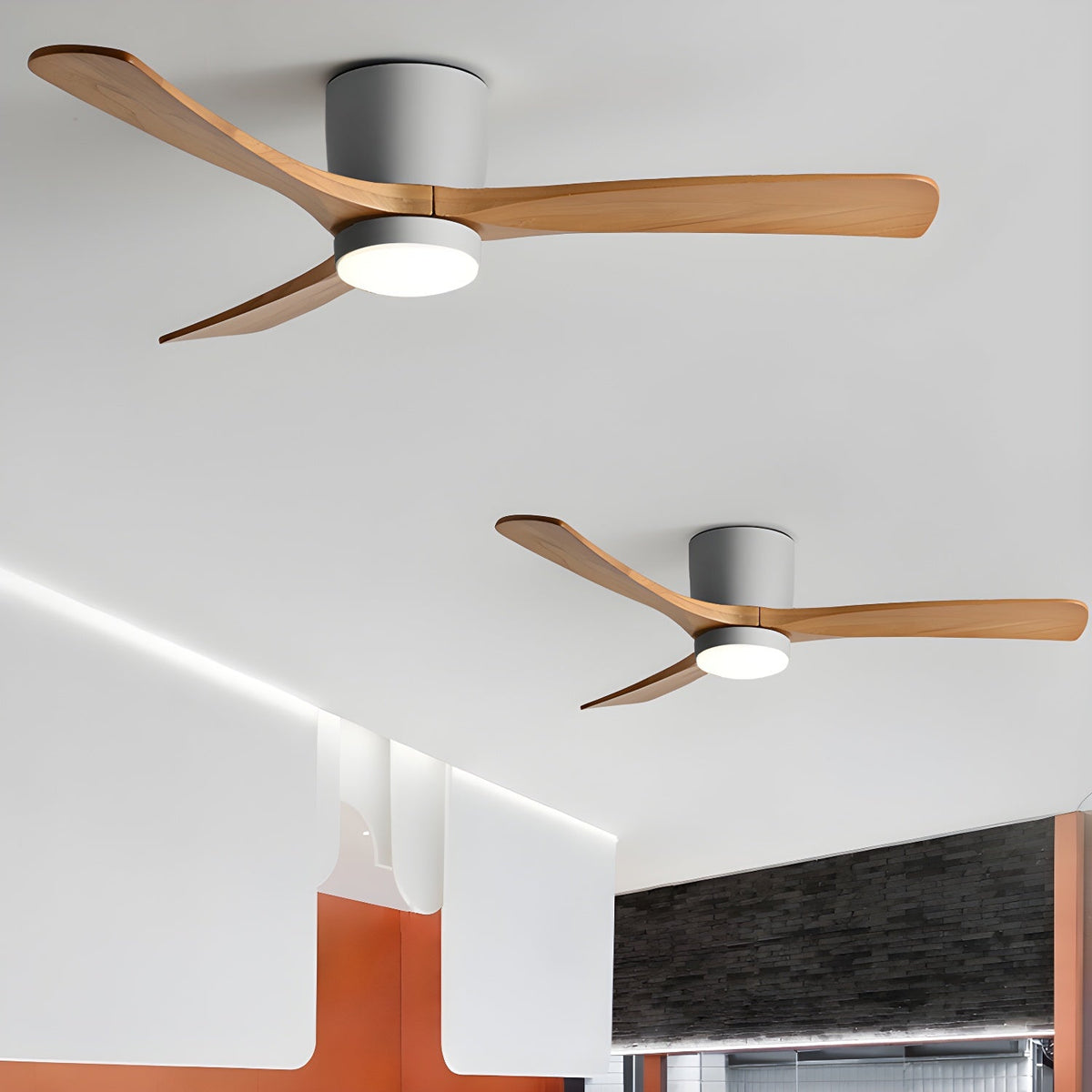 Ventilatore da soffitto in legno nordico