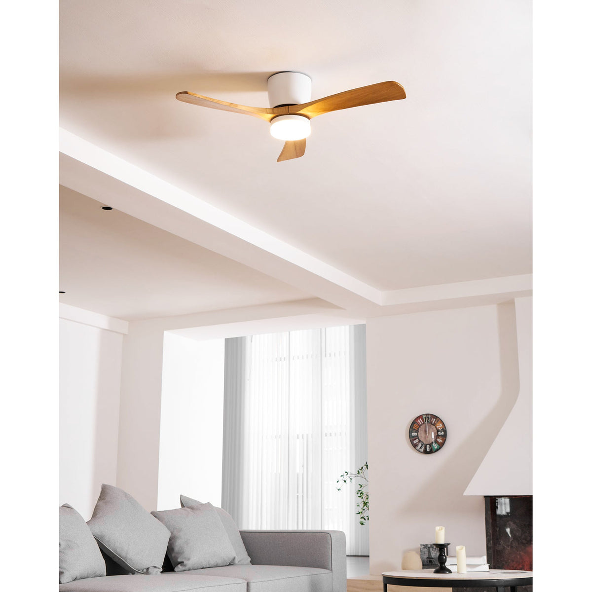 Ventilatore da soffitto in legno nordico