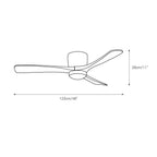 Ventilatore da soffitto in legno nordico