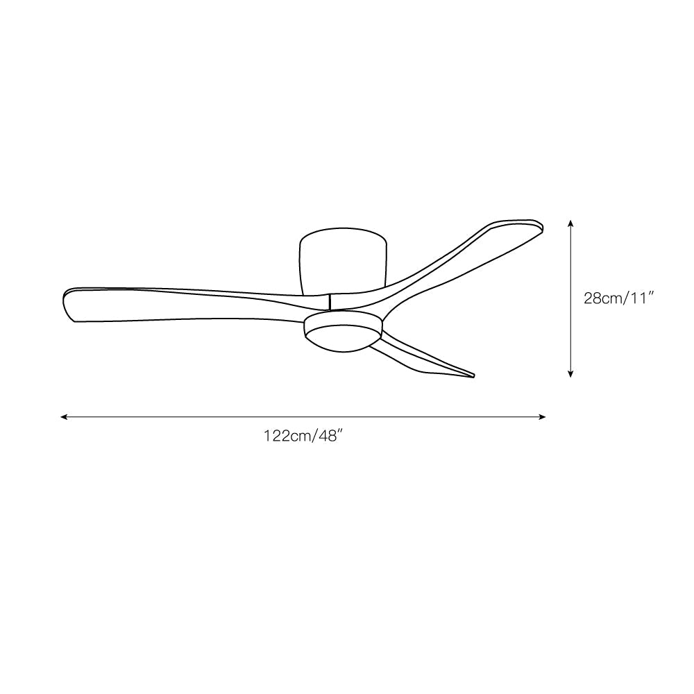 Ventilatore da soffitto in legno nordico
