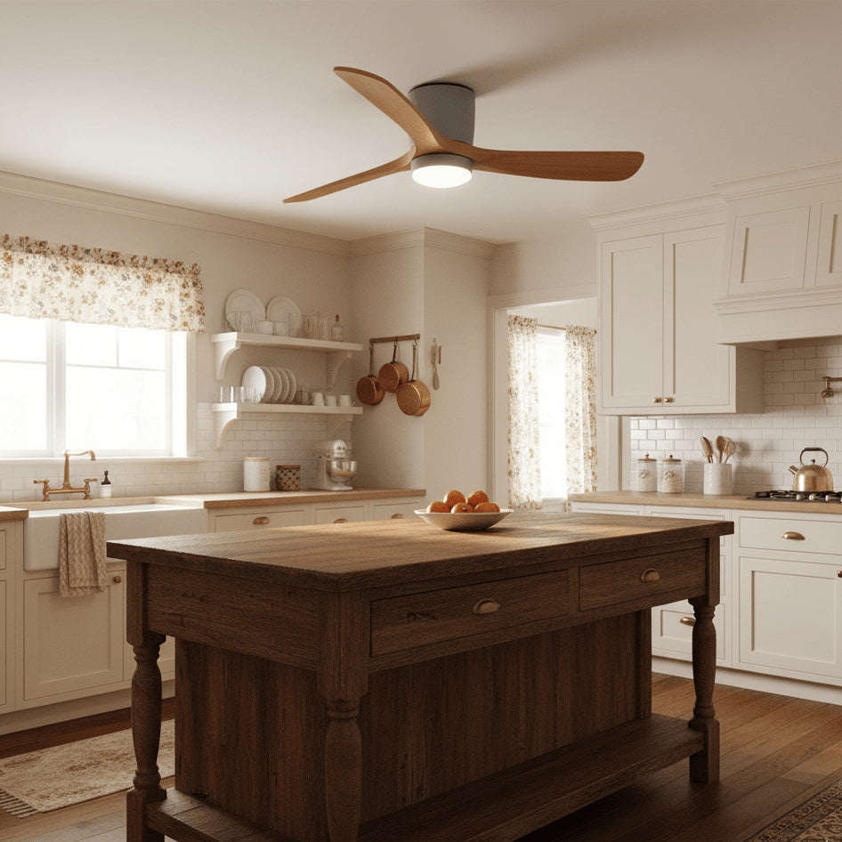 Ventilatore da soffitto in legno nordico