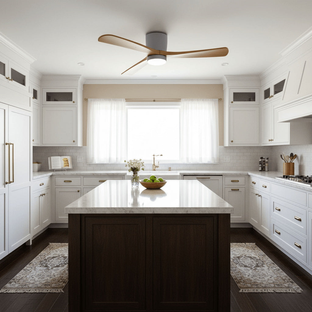 Ventilatore da soffitto in legno nordico