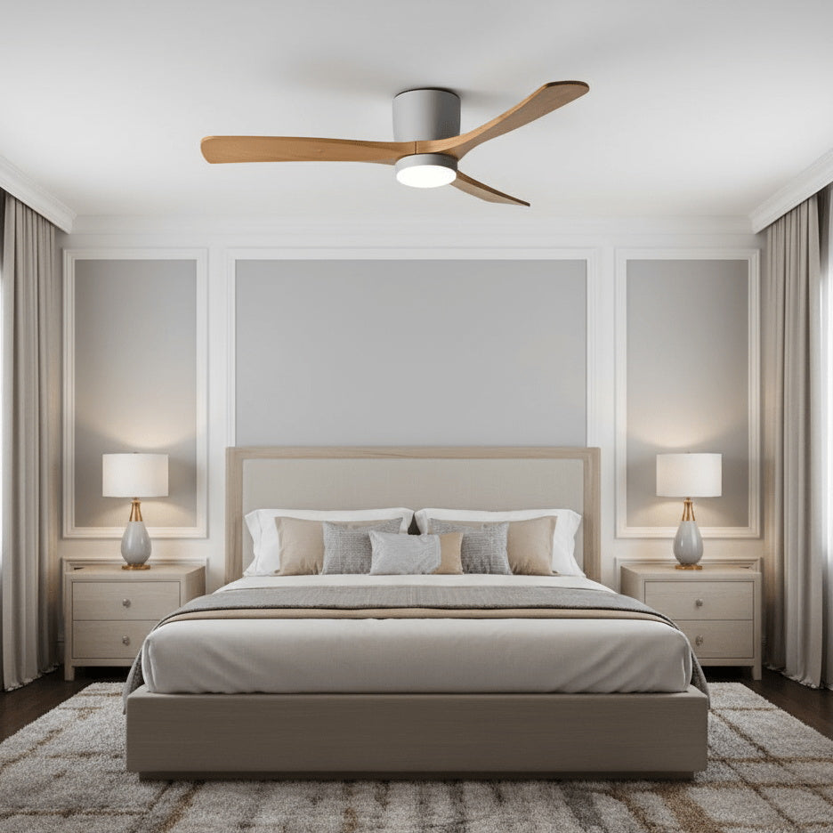 Ventilatore da soffitto in legno nordico