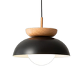 Lampada a sospensione in legno nordico a forma di cupola