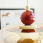 Lampada a sospensione Notelis – Vetro – Cognac – regolabile – design moderno