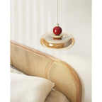 Lampada a sospensione Notelis – Vetro – Cognac – regolabile – design moderno