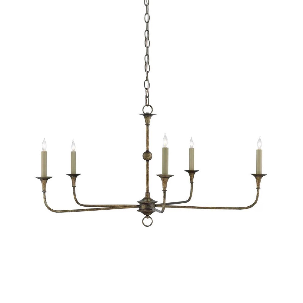 Lampadario in Bronzo Vintage Mid-Century