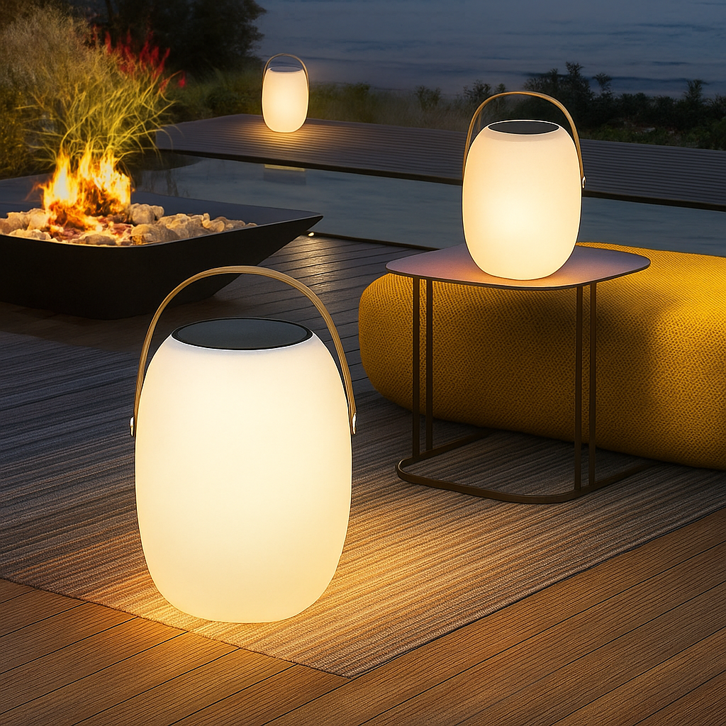 Lampada solare portatile moderna per esterni