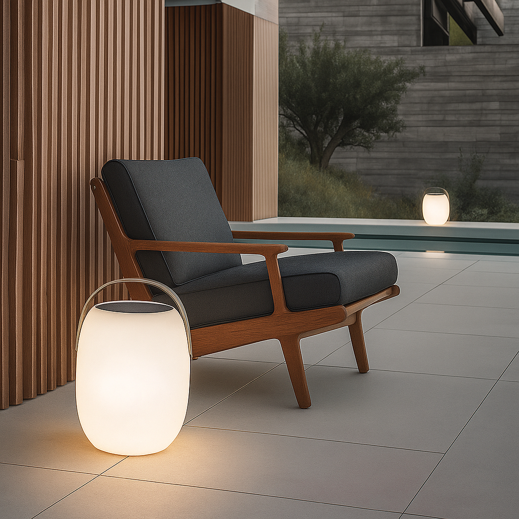 Lampada solare portatile moderna per esterni