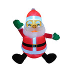 Babbo Natale Gonfiabile su Orso Polare con Illuminazione LED – Decorazione Natalizia per Esterni