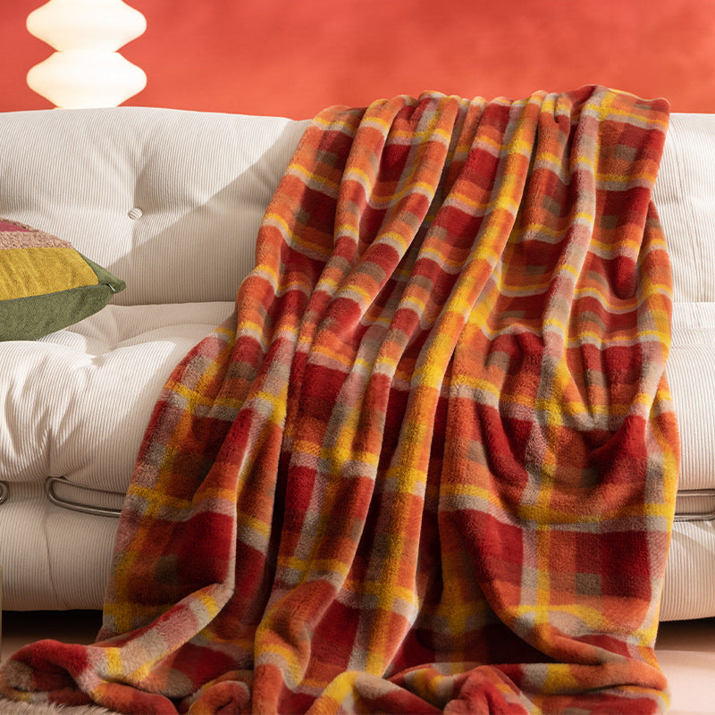 Coperta in Thermofleece Geruite – Plaid in Microfibra Extra Morbido e Leggero