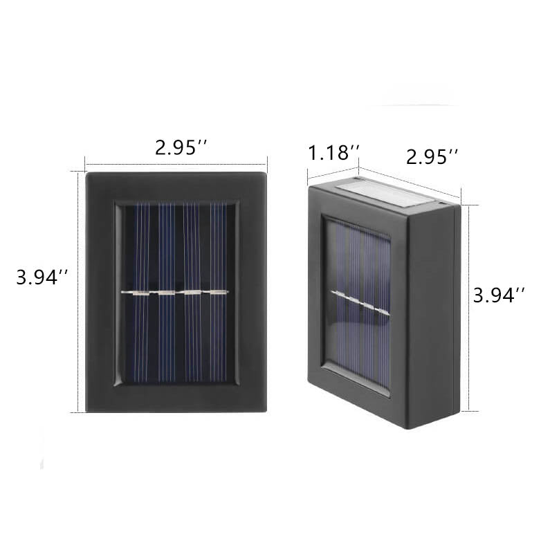Lampada da Parete da Giardino LED Impermeabile Solare a Forma Quadrata