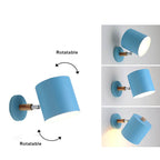Sconces da Parete Rotante a Cilindro Nordic Macaron con 1 Luce