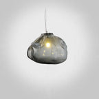 Lampada a sospensione a forma di nuvola minimalista moderna in vetro con 1 luce per soggiorno