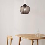 Lampada a Sospensione Barrel 1 Luce in Vetro Wave Testurizzato Nordico