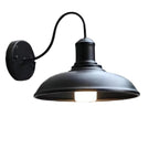 Lampada da Parete Esterna a Ciotola in Ferro Industriale Vintage LED 1 Luce