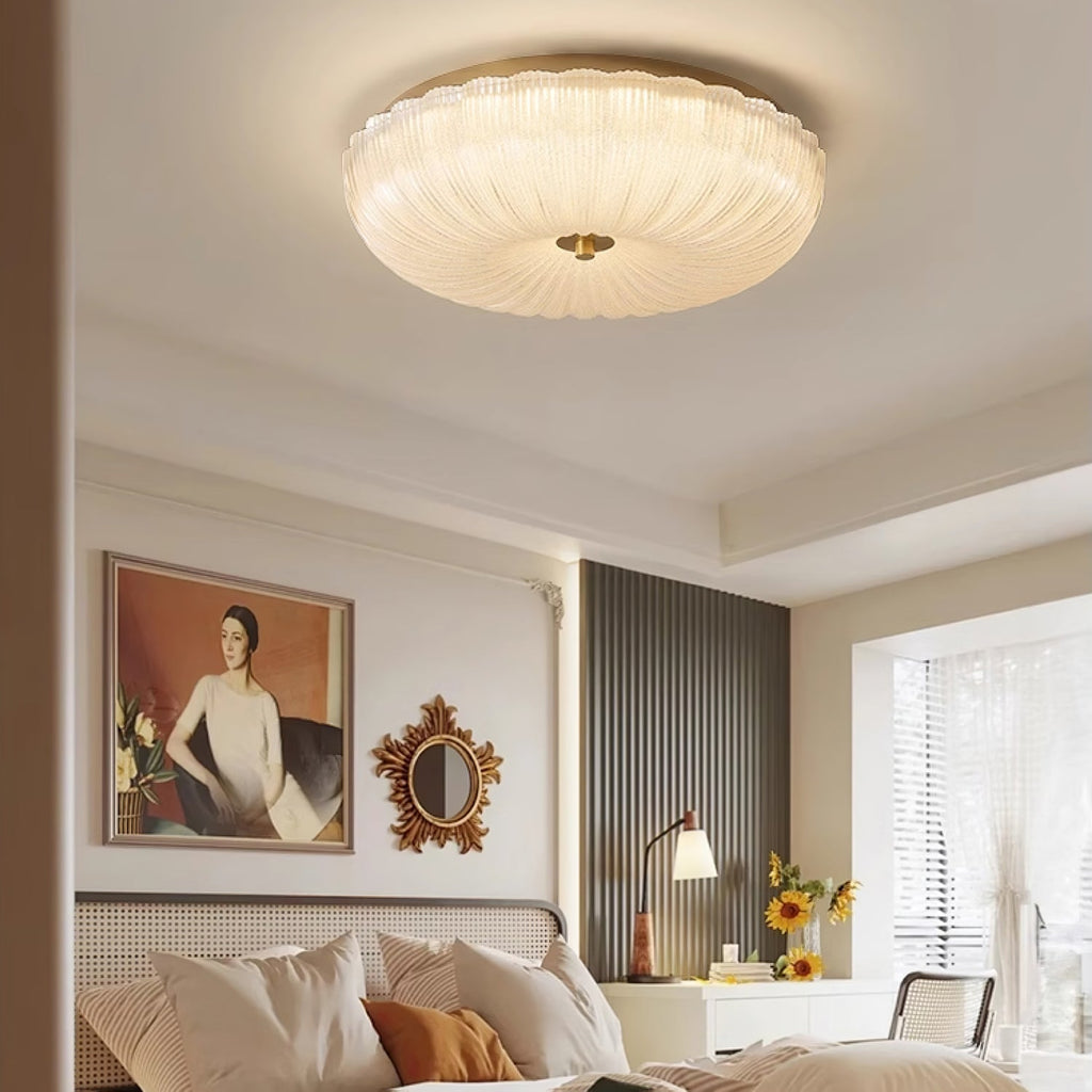 Lampada da Soffitto Halo Vetro Ondulato