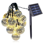Luci a Stringa Solari Palloni Marocchini Colorati LED Luci di Natale Decorazione Esterno Luci a Stringa